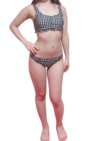 【020】チェック柄水着